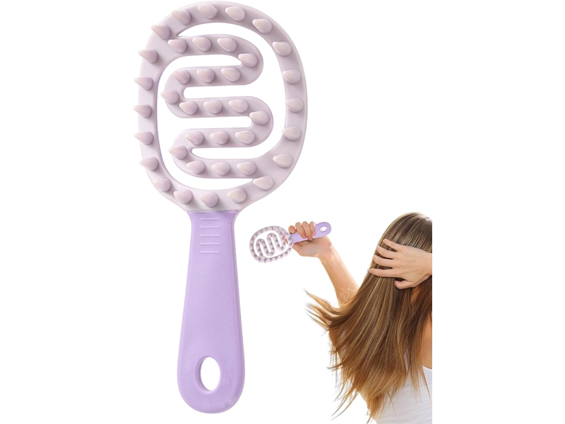 Pente De Silicone Para Shampoo Com Cabo Longo – Escova Massagem Do