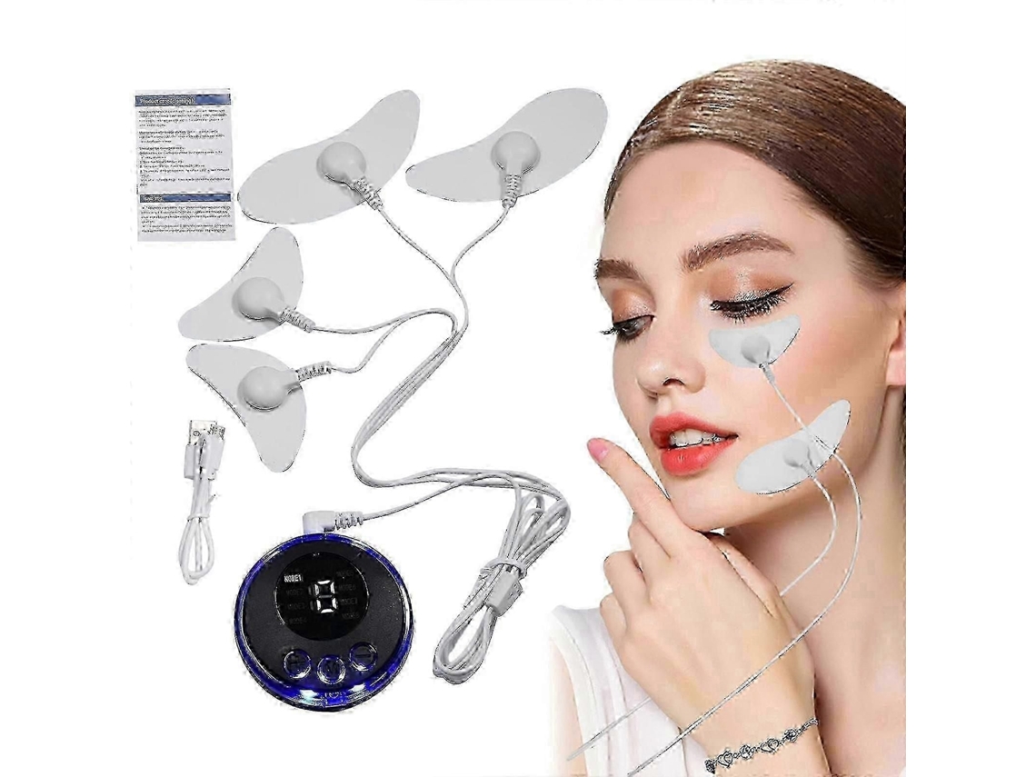Massageador Facial Firmador Exquisite 2025 Com Almofadas Adesivas, Eletroestimulador Facial, 8 Modos, Massagead Or Elétrico De Microcorrente Ems