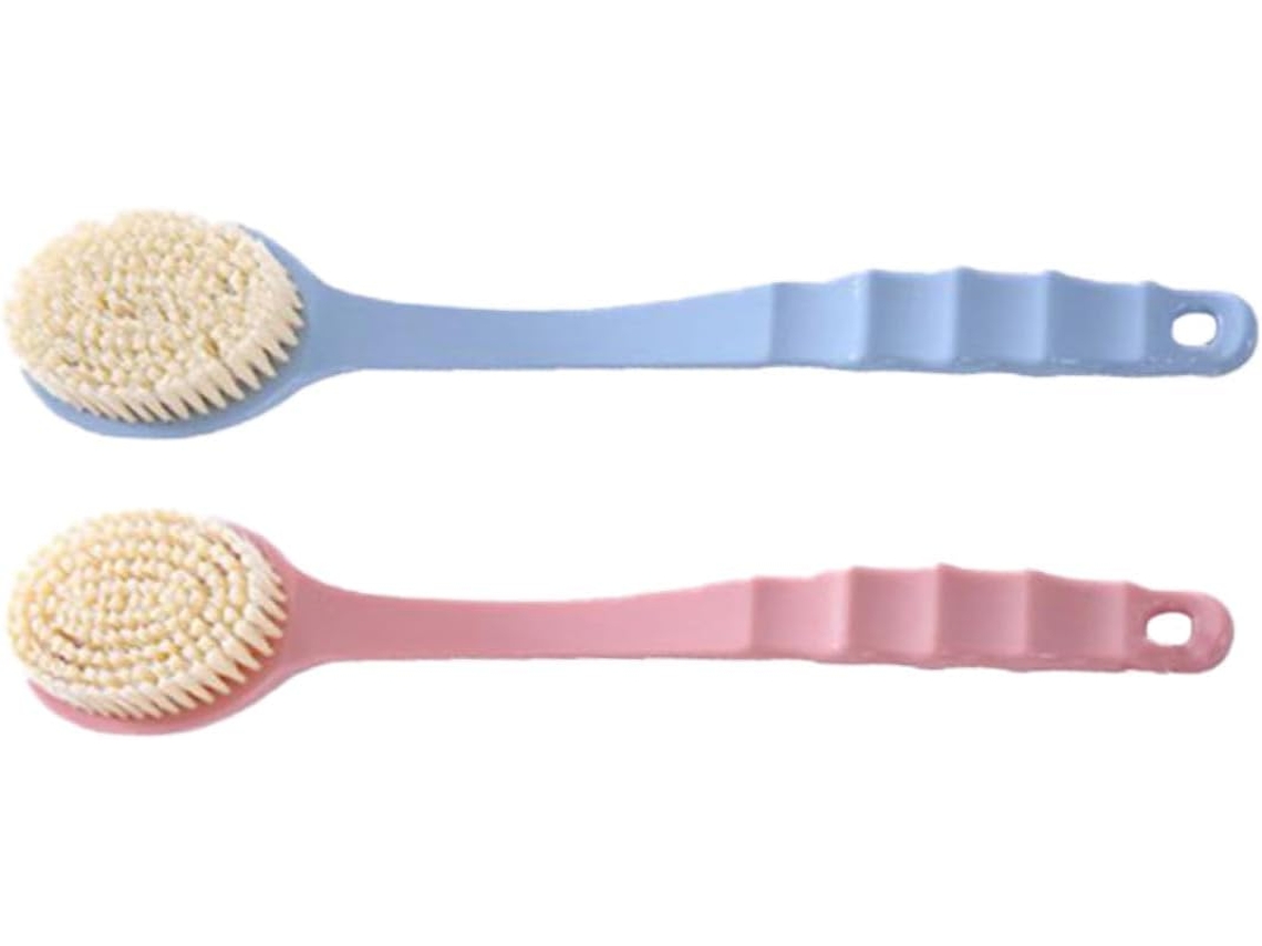 Escova De Banho Packove Com Cerdas Macias, Cabo Ergonômico, 2-unidades, Para Esfoliação Corporal