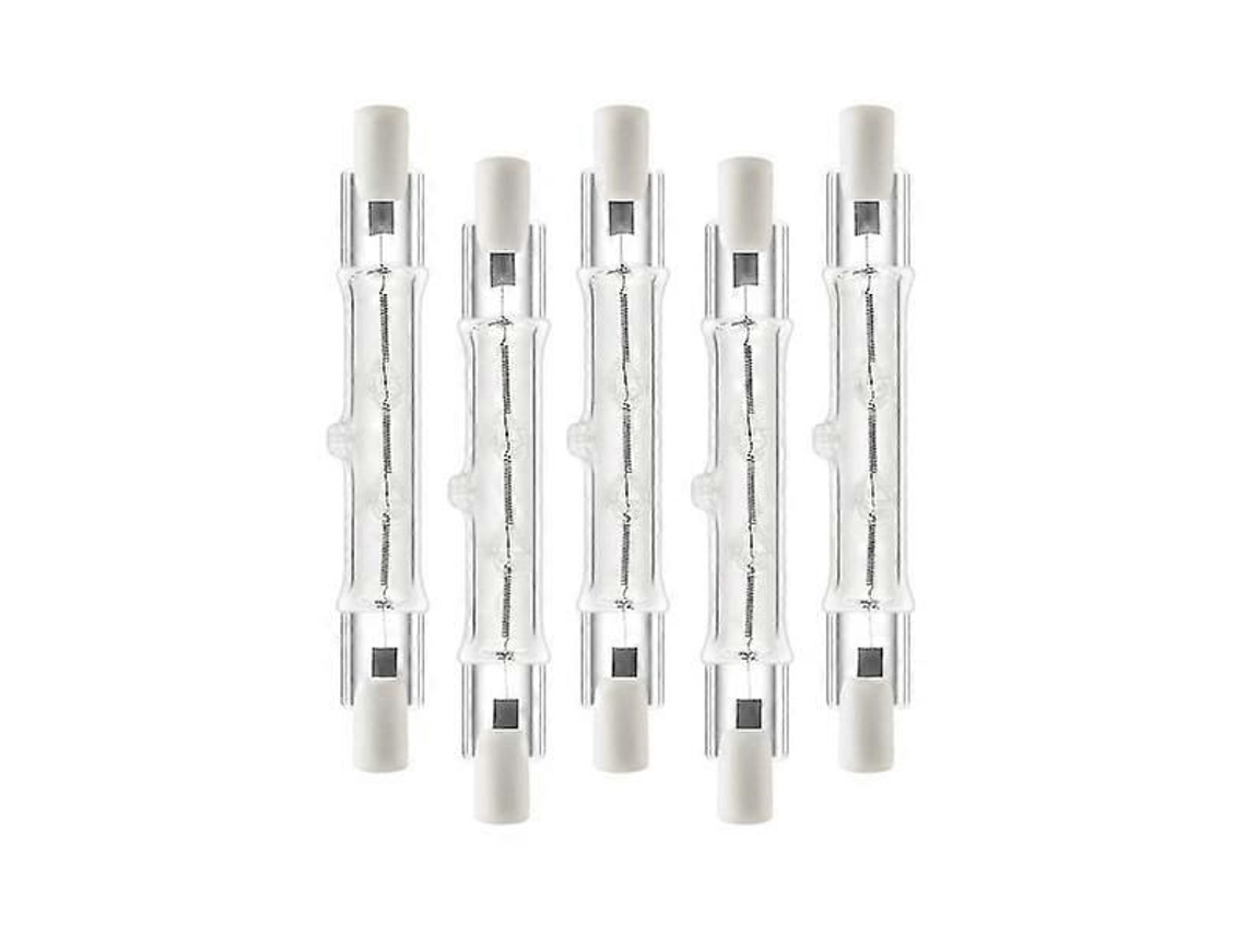 Lâmpada Halógena Linear R7s 118mm 300w 230v, Pacote Com 5