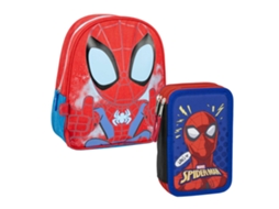 Conjunto Mochila E Estojo Escolar Spiderman