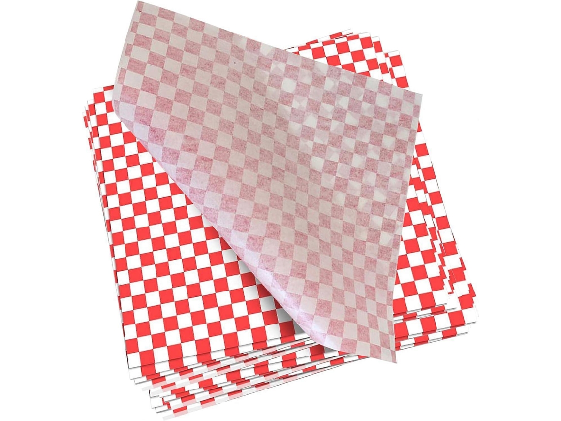 Papel Antiaderente, 100 Unidades, Para Embrulhar Hambúrgueres E Outros Alimentos. Antiaderente Peixe Frito, Batatas Fritas Sanduíches. Estam
