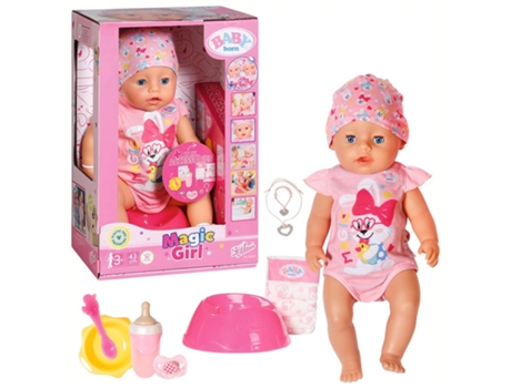 BABY BORN Rapariga Mágica Vestida de Rosa 43Cm (Idade mínima recomendada: 3 anos)