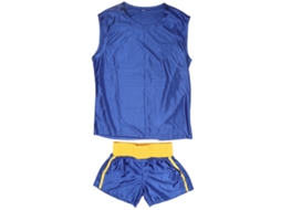 Calção de treino Sanda Muay Thai azul, tamanho 160, uniforme de competição.