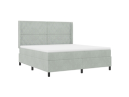 Colchão De Cama De Molas Pocket Cinza Claro Vidaxl Cinzento-claro Veludo (180x200 Cm)