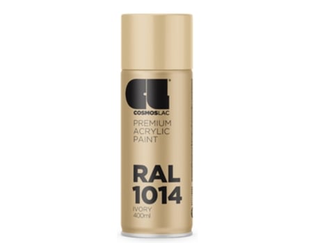 Ral Cosmos Lac Acrílico Premium Brilho Spray 400 Ml (Ral 1014 Marfim)