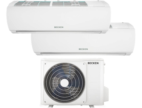 Ar Condicionado BECKEN 12X9 BAC4259 (18+24 m² - 9000+12000 BTU - Branco) — 2 Divisões até 18 m² + 12 m² | 9000 BTU + 12000 BTU