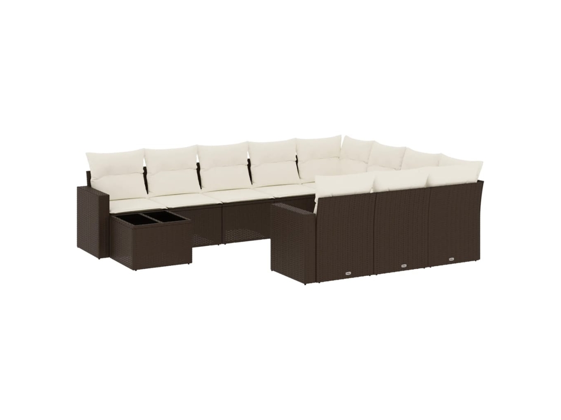 Garden Sofa Set, Garden Sofa Sets Vidaxl Marrom Rattan / Vime (n/a)