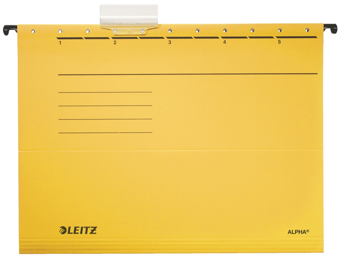 Pasta Suspensa LEITZ Alpha A4 Aberta Lateralmente Cinza