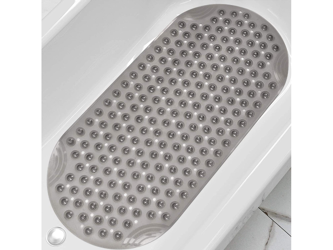 HEXINYIGJLY Tapete Antiderrapante para Banho 88x40cm Cinzento