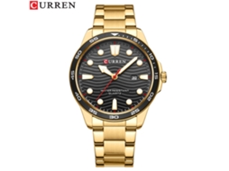 Relógio de Quartzo MDUG À Prova D'água, Estilo Simples, Pulseira de Aço Inoxidável (dourado e Preto)