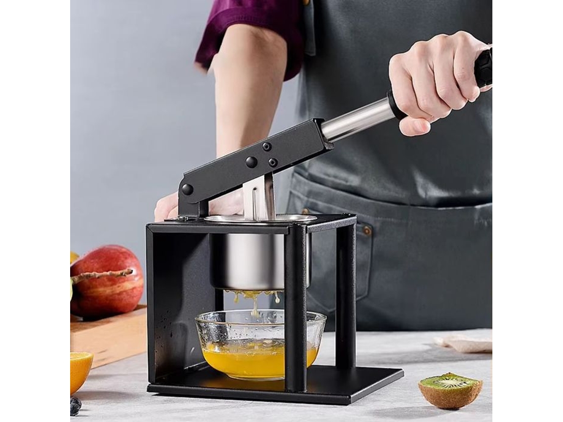 Espremedor manual de frutas cítricas Mioloe com alavanca de aço inoxidável, extrator de suco profissional para limões/laranjas