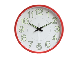 Lurelia Relógio De Parede Em Metal E Cristal, Minimalista, Silencioso, 12 Polegadas, Vermelho, Para Sala E Quarto