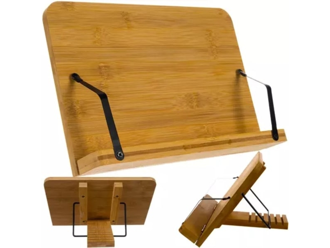 Suporte Para Livros/laptop Em Bambu - Suporte Para Livros E Computadores