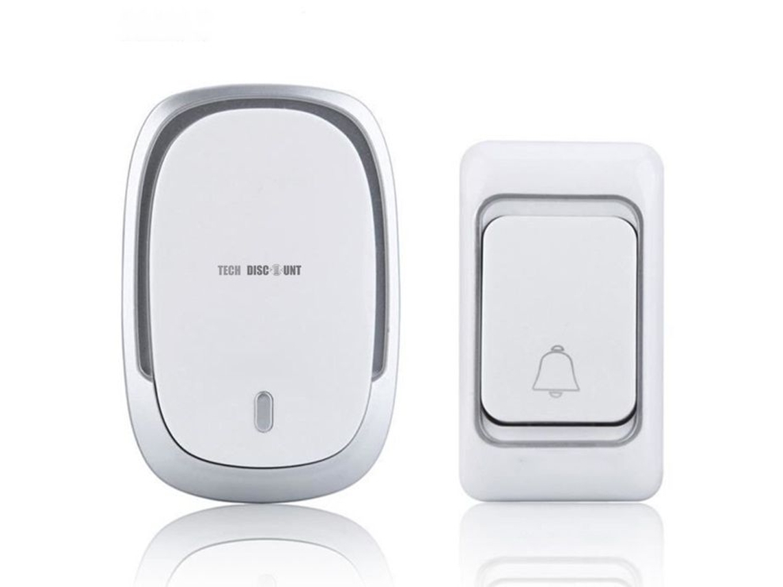 Campainha Sem Fio Td® Led 36 Toques 4 Níveis de Volume Alcance de 300 Metros Brilvibera wer