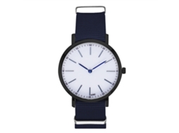 Reloj De Cuarzo Para Hombre Con Correa De Nailon Azul Real Elegante Casual