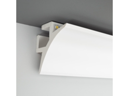 Moldura Corniça 2m Para 2 Fitas Led Arcos 85 Branco
