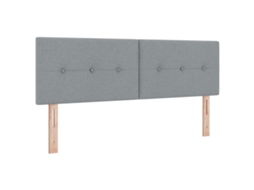 Conjunto 1 Inovação Em Cabeceira Vidaxl Cinzento-claro Tecido (160 Cm)