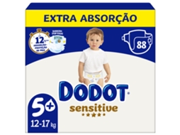 Fraldas Sensitive Extra 12-17kg T5+ DODOT emb. 88 un