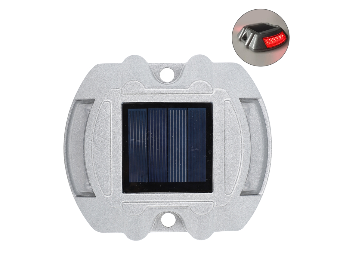 Luzes Deck Solar Alumínio Prata Led Ip68 Piscina Caminho S/MARCA
