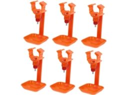 Conjunto De 6 Bebedouros De Plástico Para Galinhas, Fáceis De Instalar E Limpar.