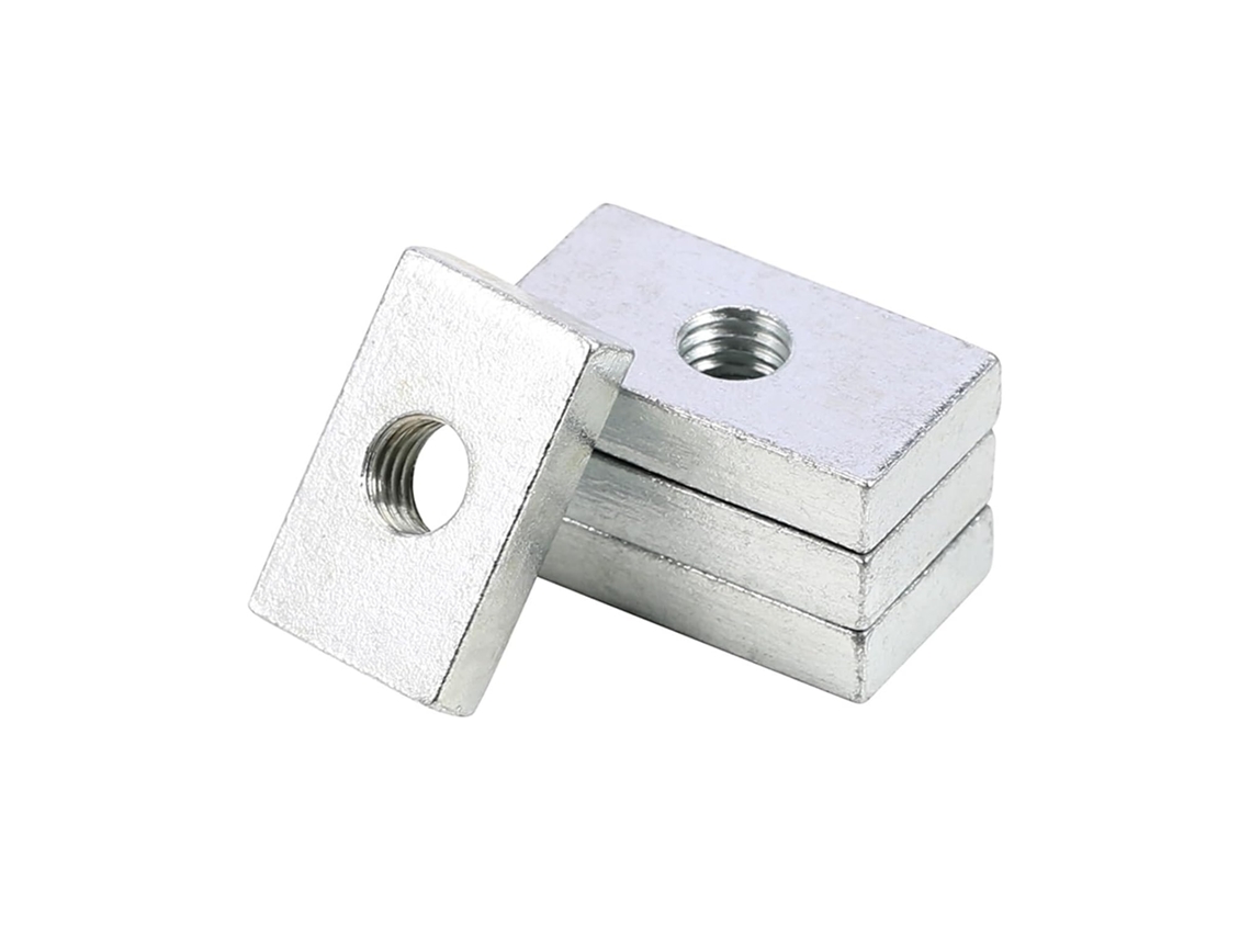 Porca Retangular, Aço Carbono Galvanizado, Perfil Quadrado De Alumínio, Deslizante, M6 M8 M6x12x24x2, 5 24 Peças