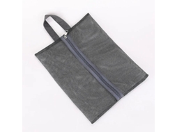 Nécessaire de Viagem em Tela, Bolsa Praia com Fecho Zip, Mão para Maquiagem, Sacola Compras Dobráv El e Vazada, Organizador do GOKOCO