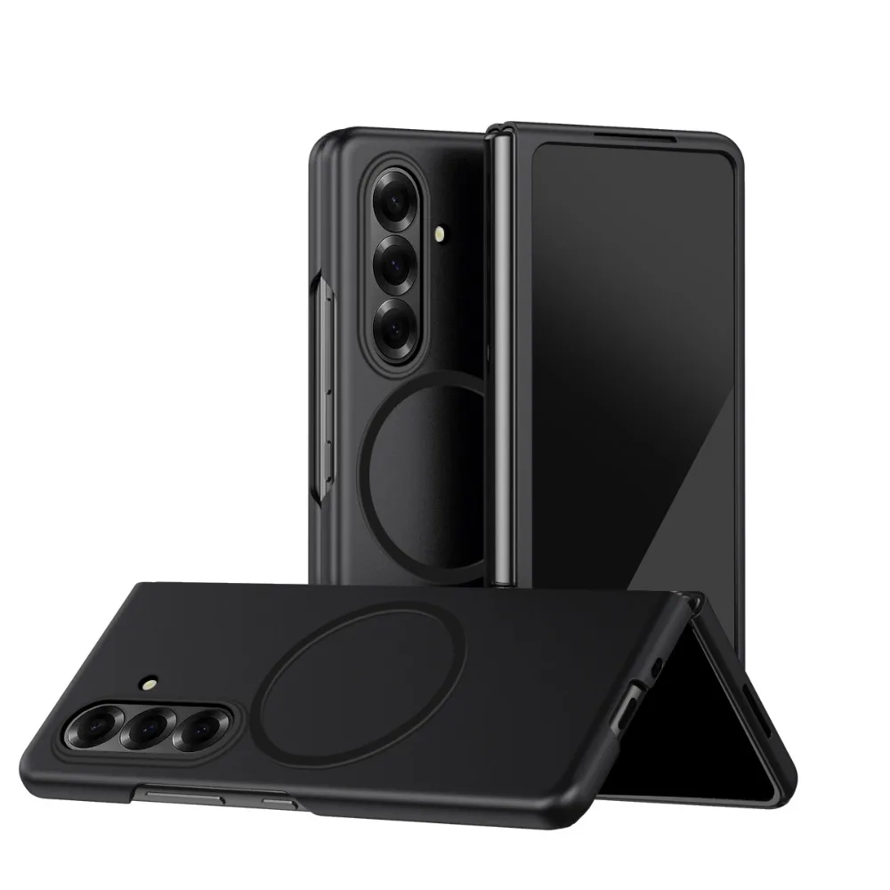 (preto, Galaxy Z Fold6) Capa Protetora Ultrafina E Agradável Ao Toque, Compatível Com Carregamento Sem Fio Magnético Magsafe.