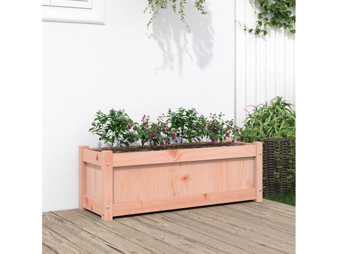 Vidaxl Vaso/floreira De Jardim 90x31x31 Cm Madeira De Douglas Maciça