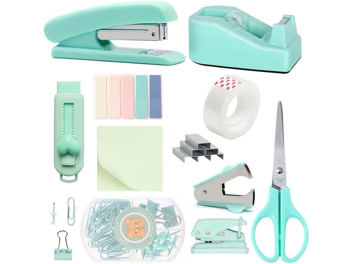 Acessórios para mesa de escritório, conjunto de materiais para mesa, materiais para mesa feminina Na Cor