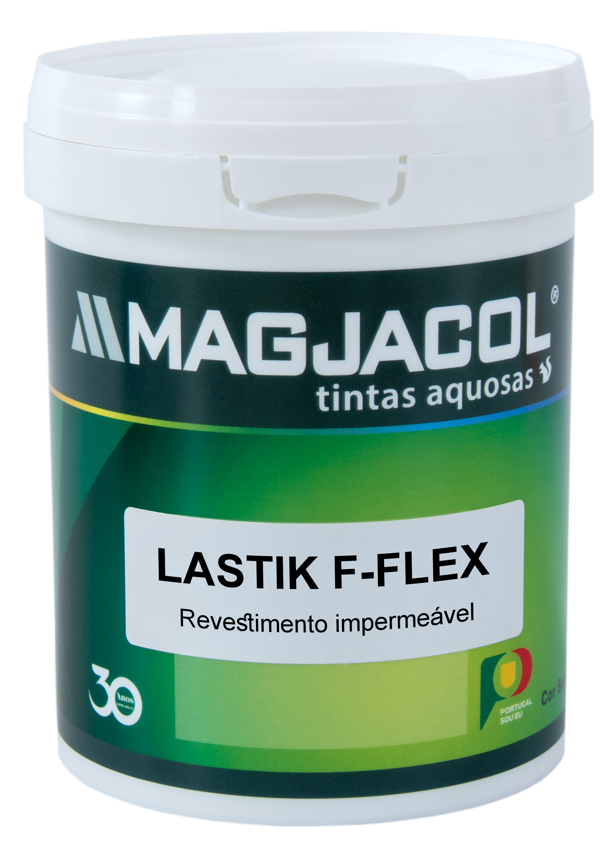 Pele Elástica Impermeabilizante Fibras Membrana Branca MAGJACOL para Terraços Caleiras e Telhados Lastik F-Flex 1L