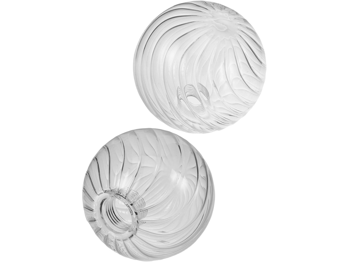 Conjunto De 2 Esferas De Vidro Transparente De 3,1 Polegadas Para Luminária Pendente G9.