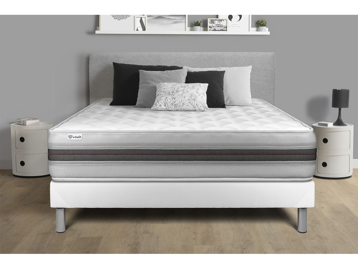 Sommier de Casal Vitalmemo Back Altura VITALIT Branco (200x200)