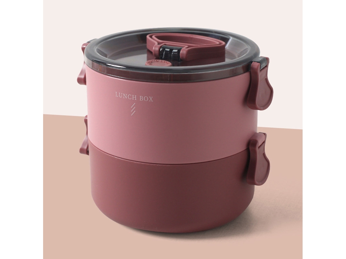 Taça Para Noodles Redonda Em Plástico Com Tampa - Recipiente De Conservação Selado Para Micro-ondas E Frigorífico