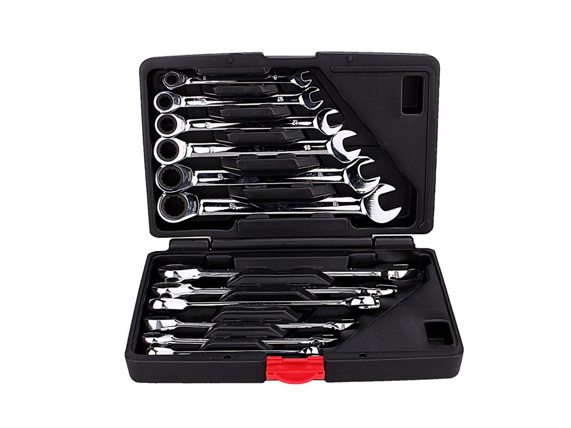 Kit de Chaves Fixas e de Engrenagem 8 19mm em Aço