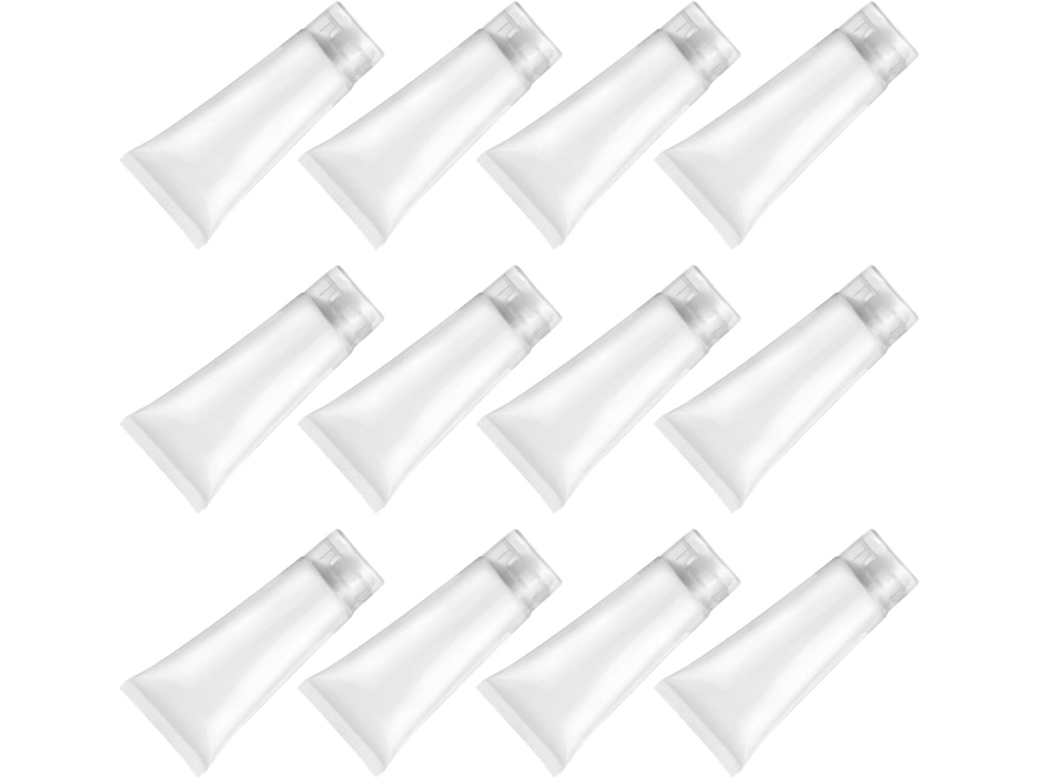 Nuobesty Pacote Com 30 Tubos Flexíveis Vazios De 20ml Para Loção E Xampu, Frascos Recarregáveis