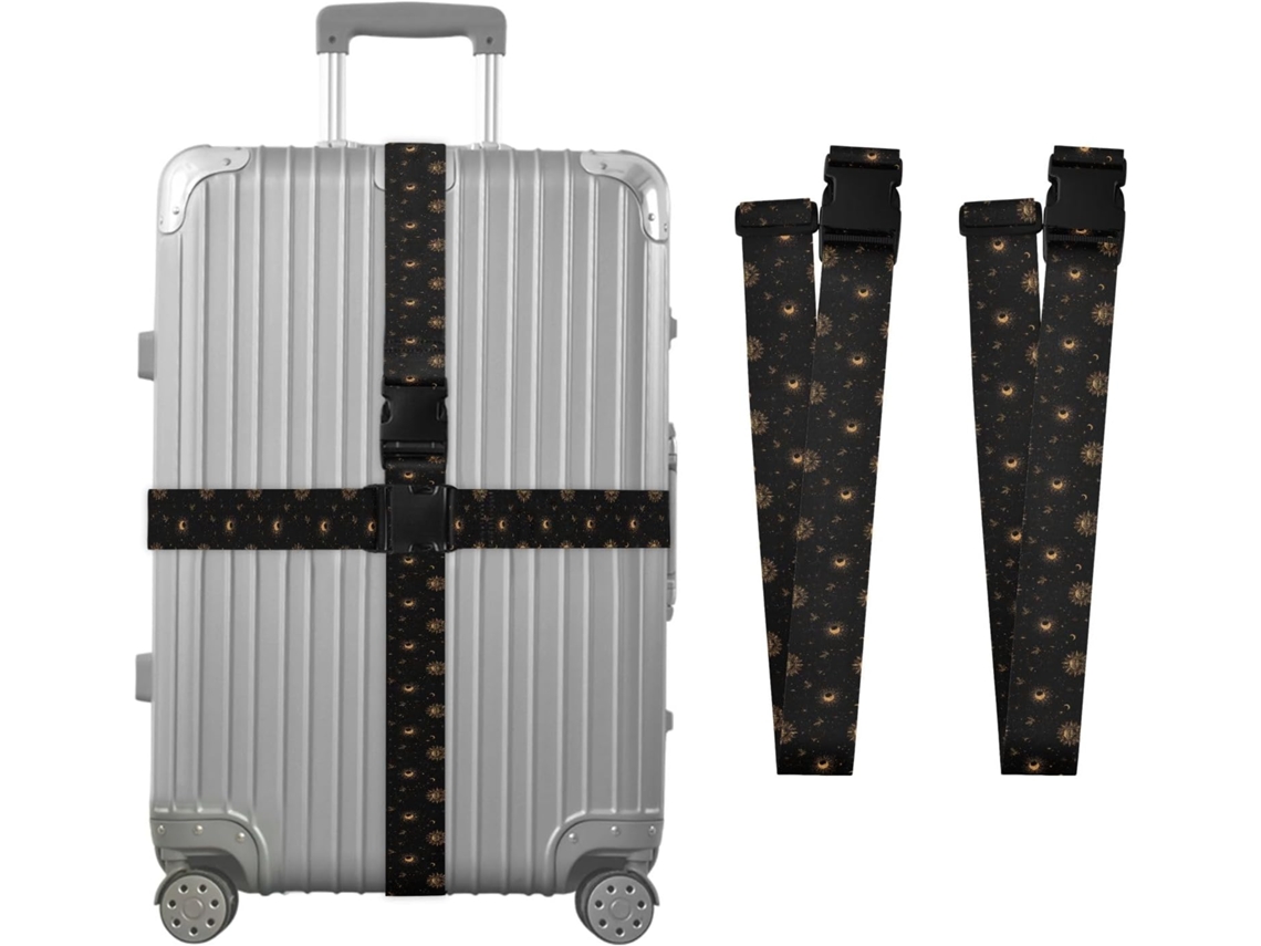 Conjunto De 2-cintas Bagagem Com Estampa Insetos Sun Moon, Cintas De Viagem, Acessórios Para Cinto, Conector De Bagagem