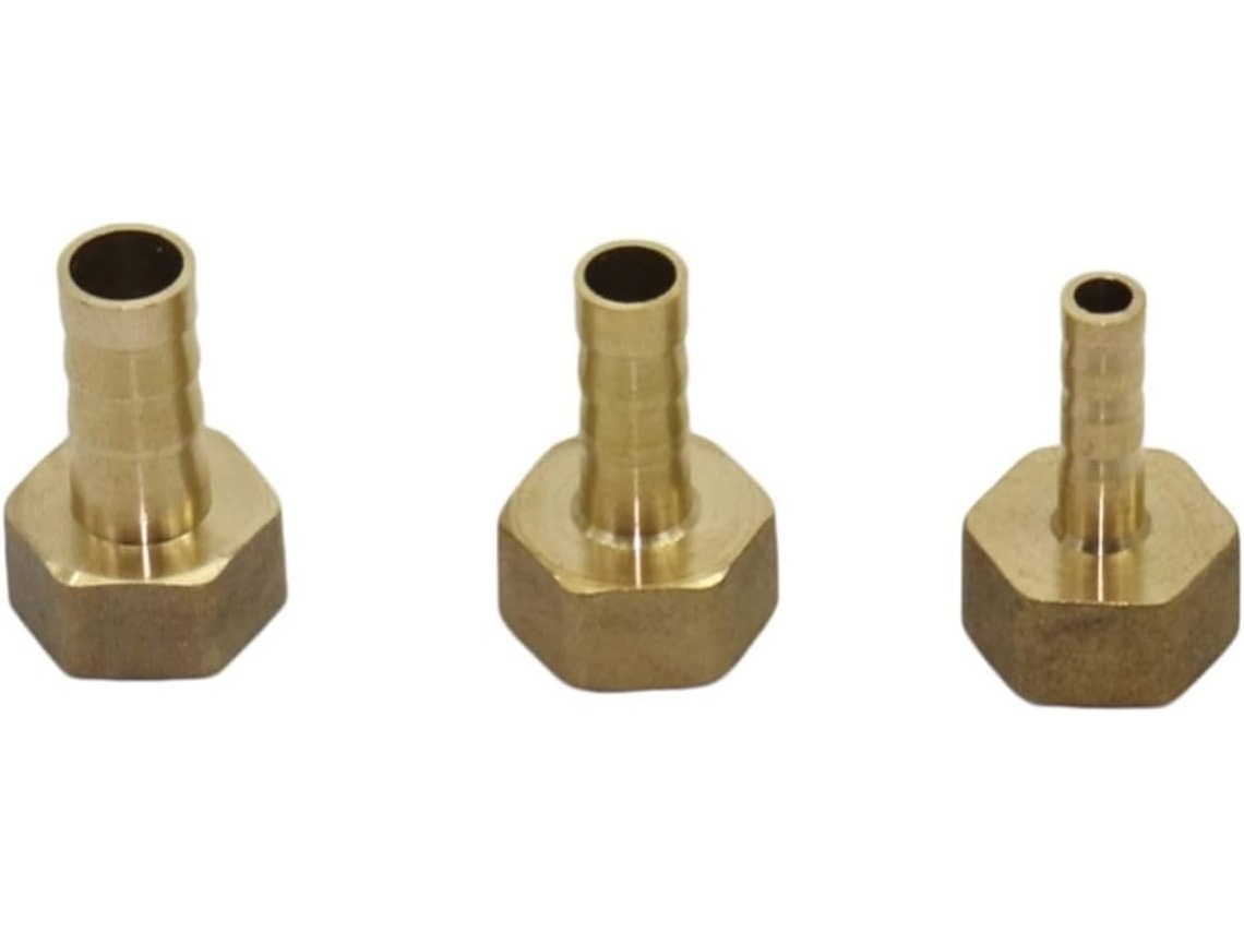 Conector de Mangueira Latão 9 com Rosca 16 mm | S/MARCA