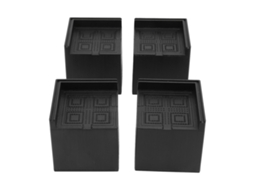Lurelia Elevador Para Móveis, 4 Peças, Reforçado, Em Plástico, Em Eva, Para Cama, Sofá E Mesa, 9x9x8cm, Preto, Suportar Até 1000 Kg
