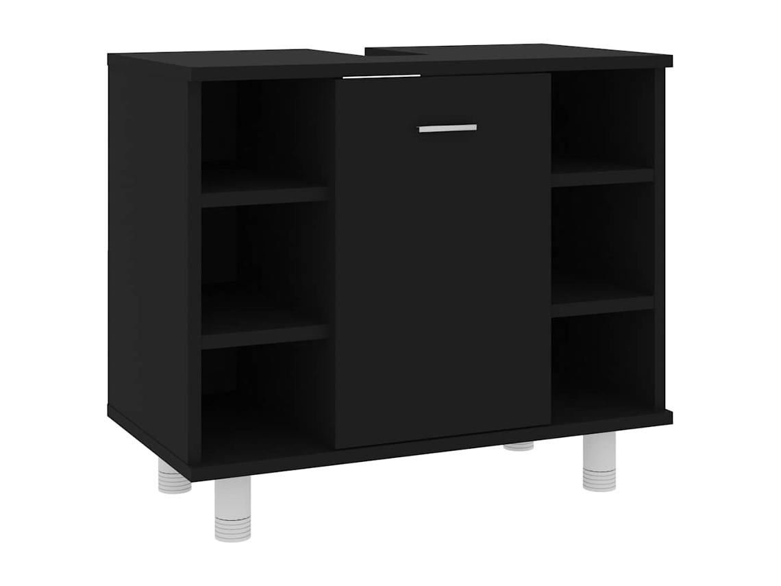 Armario VIDAXL Preto Madeira processada (60x32x53.5 cm)