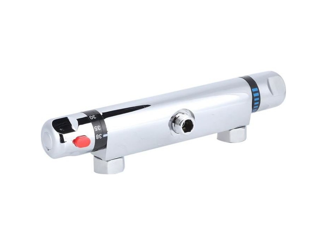 Torneira misturadora termostática para chuveiro, torneira cromada para banheiro, barra misturadora de chuveiro, 27,6 cm x 6,4 cm S/MARCA