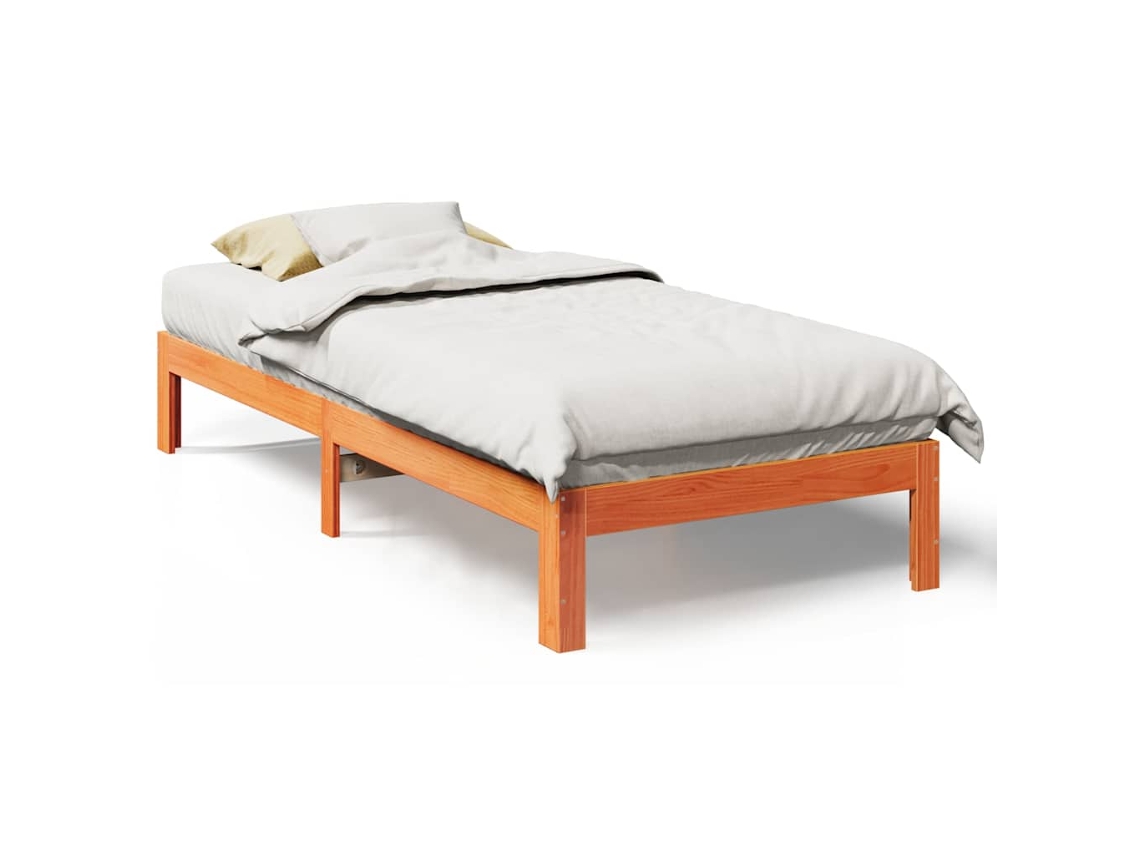 Cama Sem Colchão 90x200 Cm Pinho Maciço Castanho mel MAISON EXCLUSIVE