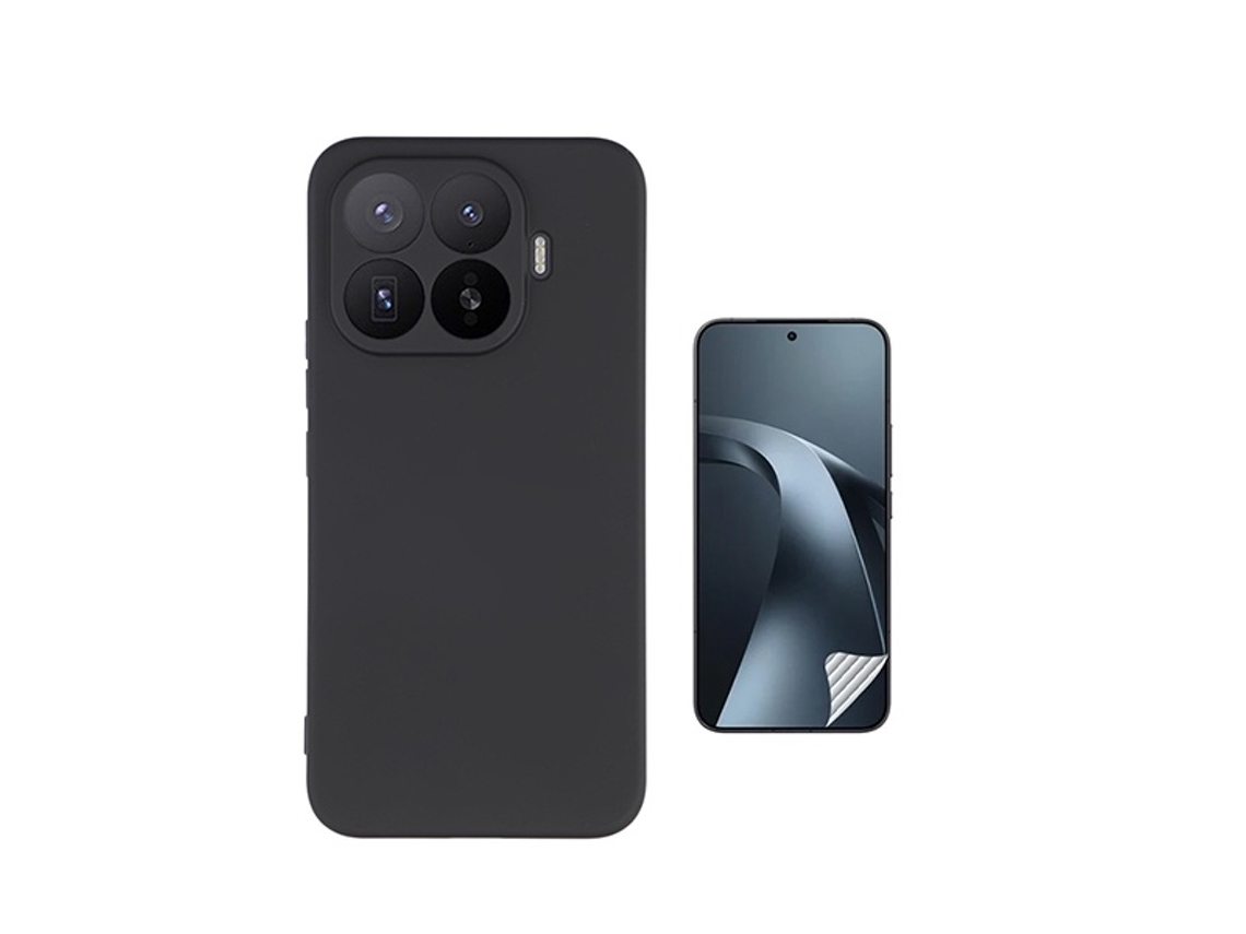 Kit Película Hydrogel Frente Capa Silicone Líquido Phonecare Para Xiaomi 17t 5g - Preto