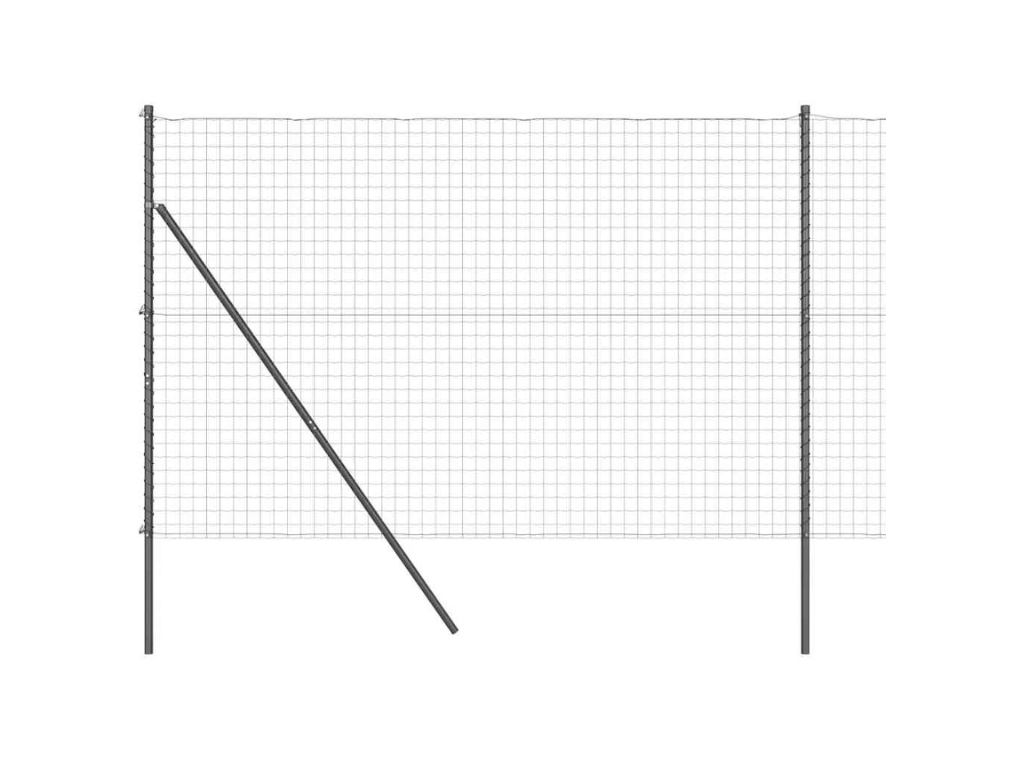 Conjunto 1 Cerca Externa Vidaxl Cinzento Aço (10 X 1,5 M)