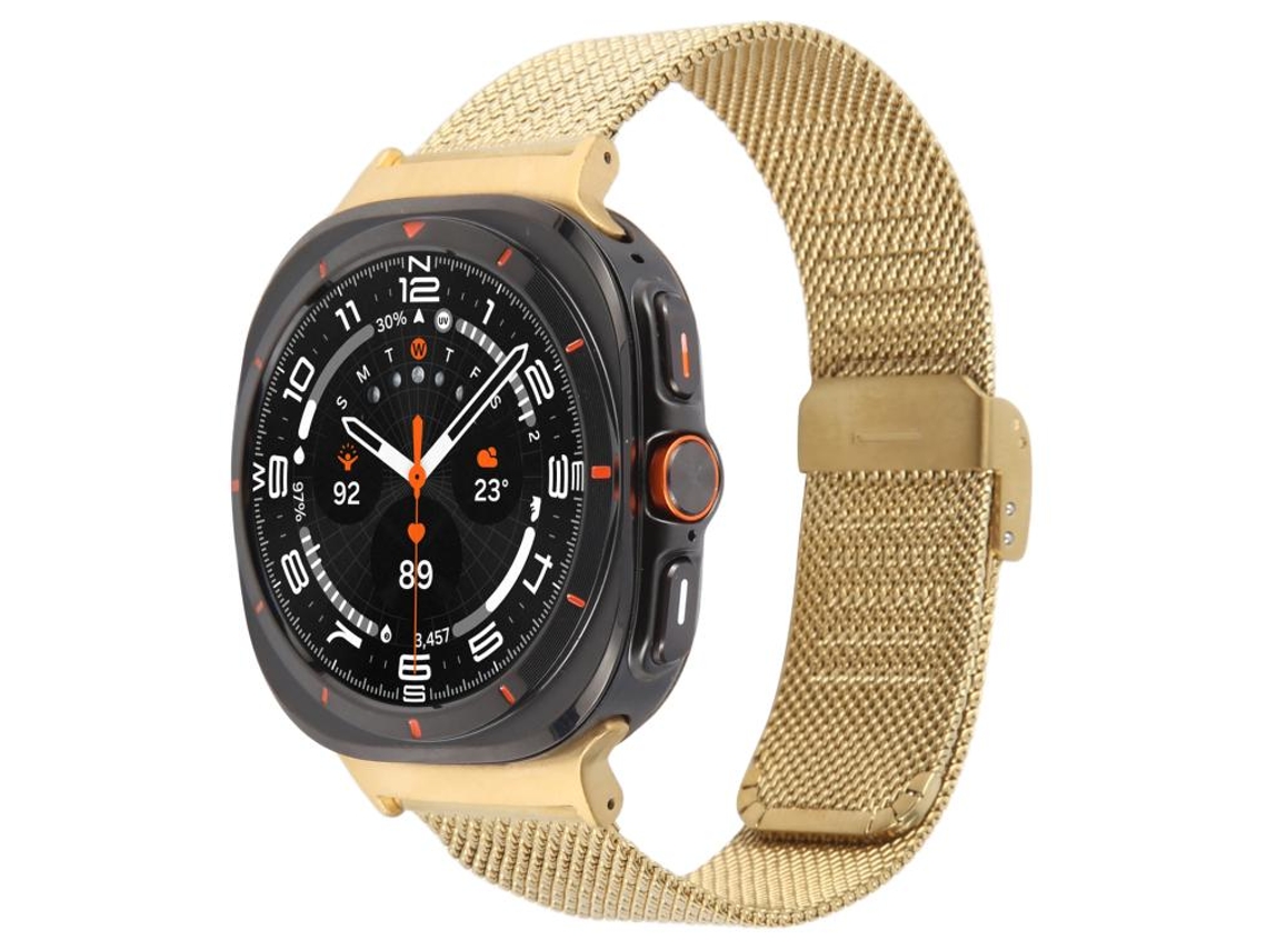 Bracelete para Samsung Galaxy Watch Ultra Metal Milanês Fivela em Malha de Aço Dourada XIAOMOYU (47mm)