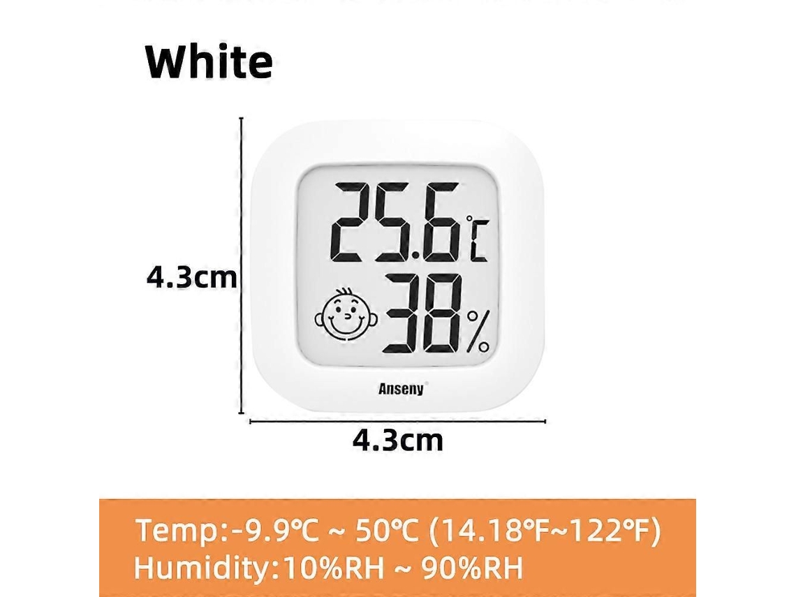Mini Termômetro Digital Lcd Para Ambientes Internos E Externos, Com Sensor De Temperatura, Umidade E Higrômetro.