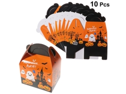 10 Unidades de Caixas de Biscoitos de Halloween para Decorações de Halloween ALLINLESS