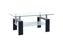Coffee Table, Coffee Tables Vidaxl Preto Vidro (n/a)