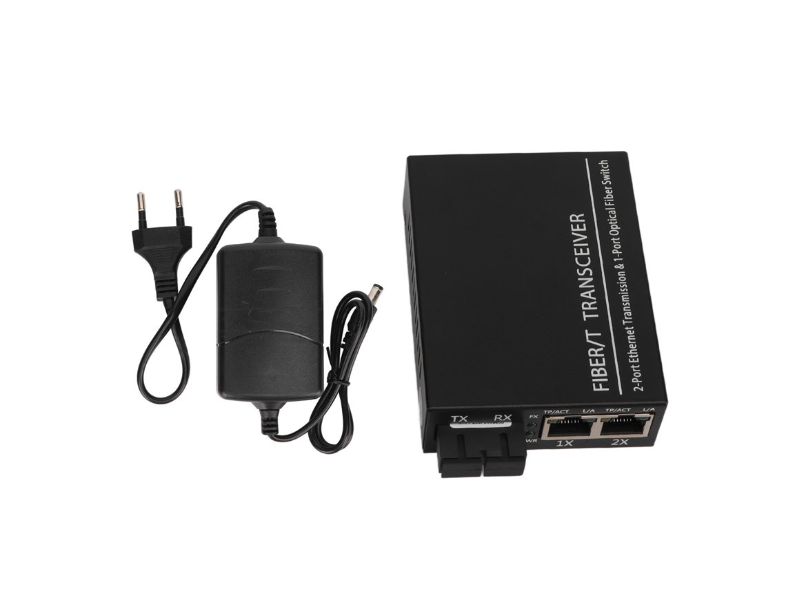 Transceptor de Fibra Tx1310nm Modo Único com Porta RJ45, 20km