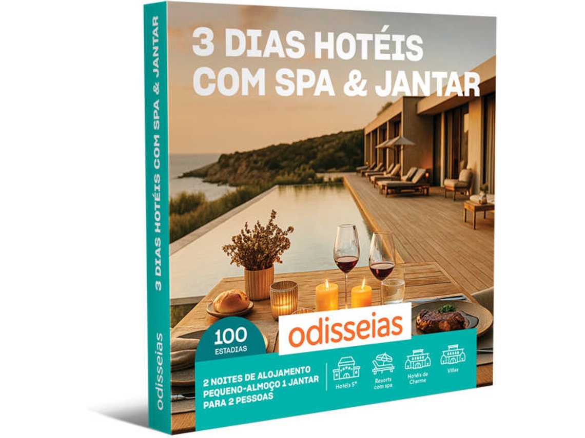 Pack Presente ODISSEIAS 3 Dias Hotéis & Spa com Jantar